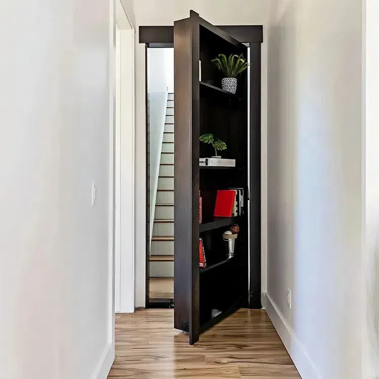 Modern Design Wooden Cabinet Concealed Door and Hidden Bookshelf Door