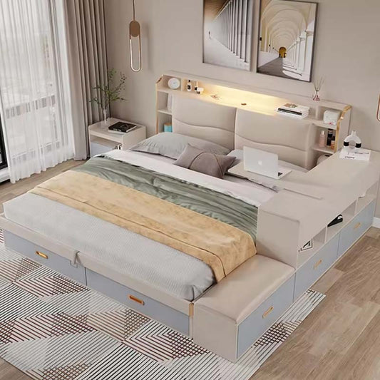 Muebles modernos para el hogar, dormitorio, almacenamiento, cama tamaño queen, cama tatami multifuncional, camas tamaño king de madera